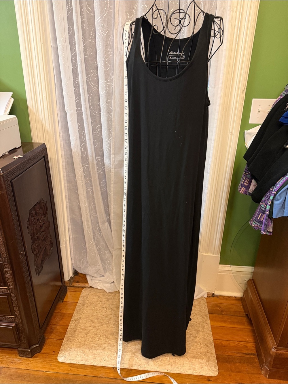 Eddie Bauer Black Sleeveless Scoop-Neck Maxi Dress